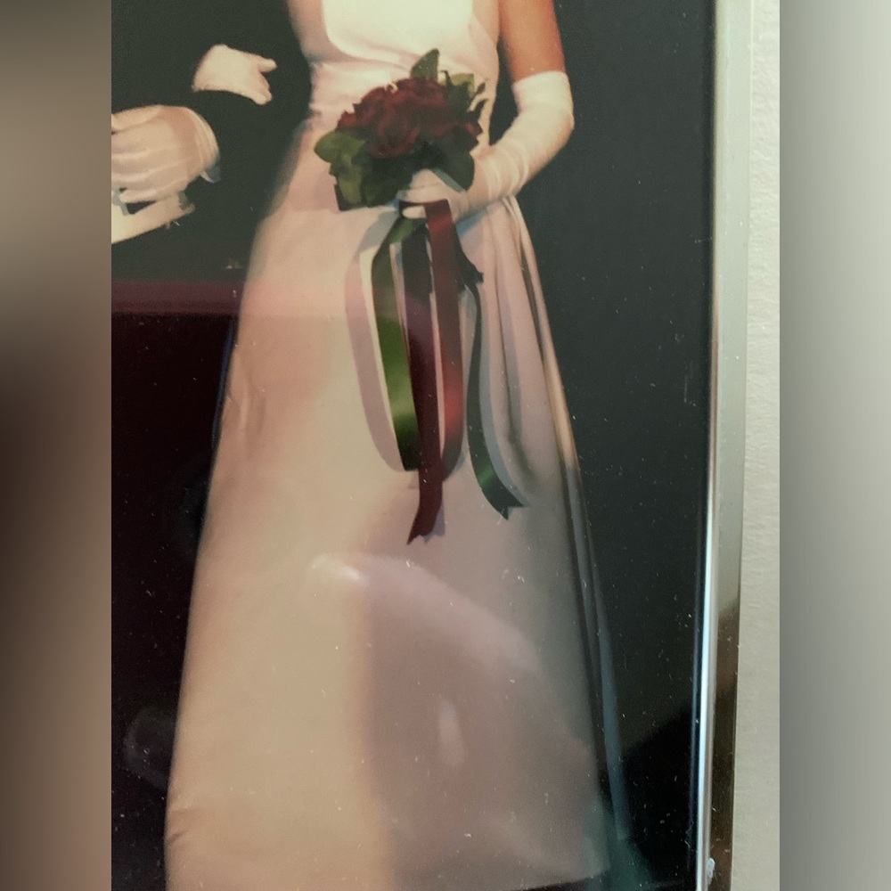 Strapless White Chiffon Dress
